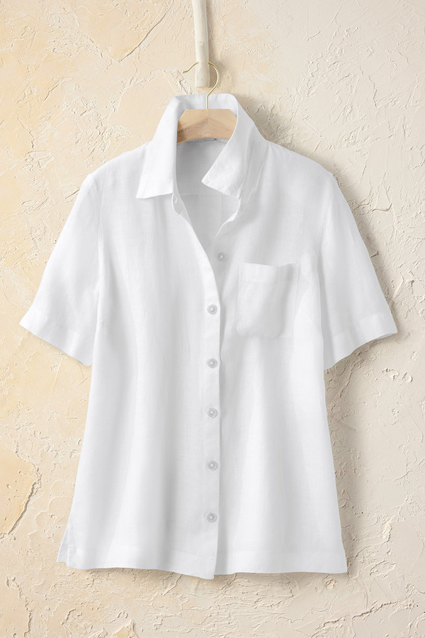 Linen Camp Shirt - Coldwater Creek