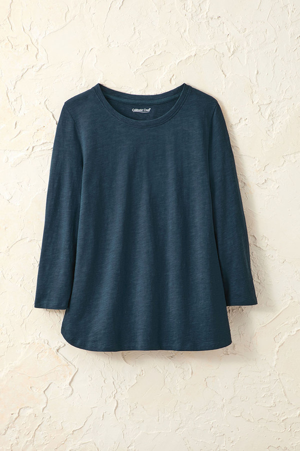 Just Right Slub Knit Tee - Coldwater Creek