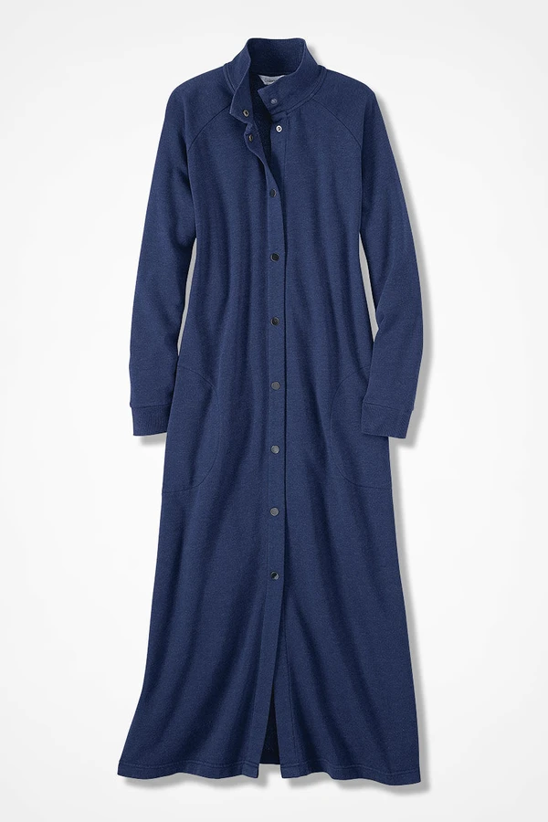 Snap-Front Sweatshirt Lounger
