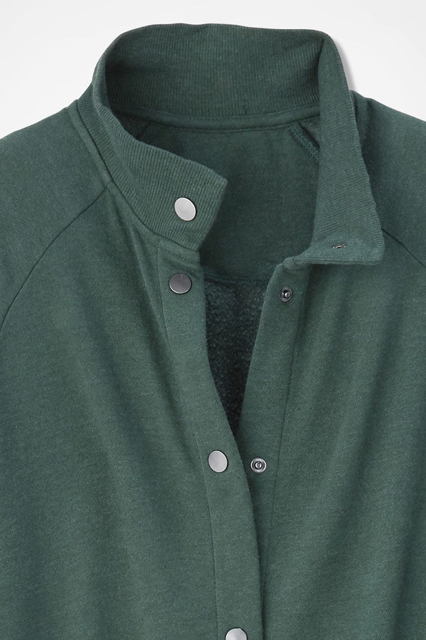 Snap-Front Sweatshirt Lounger