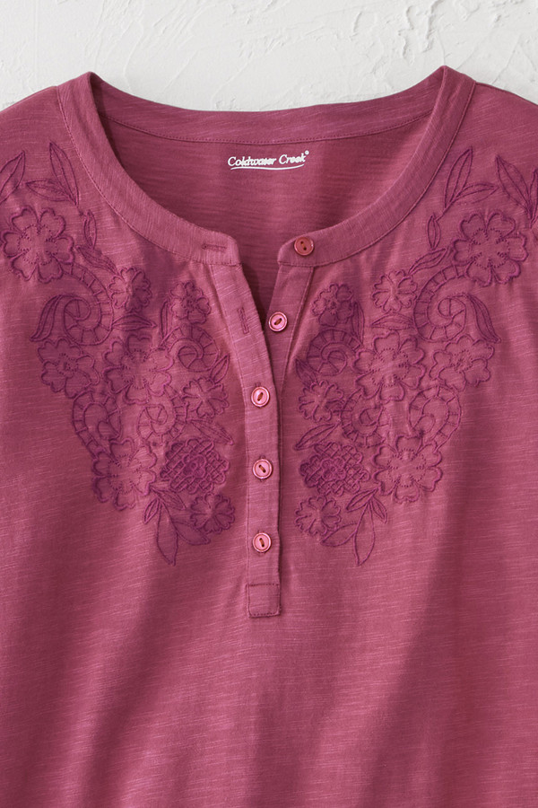 Open Mind Eyelet Henley