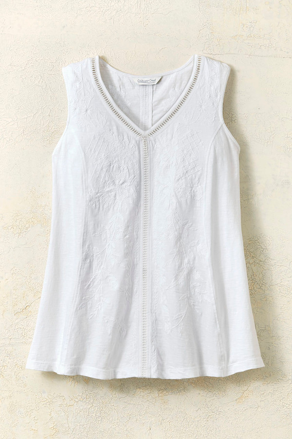 Sweetwater Embroidered Tank - Coldwater Creek