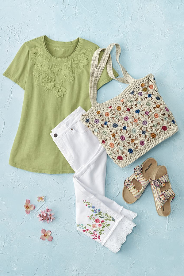 Swirling Petals Slub Tee