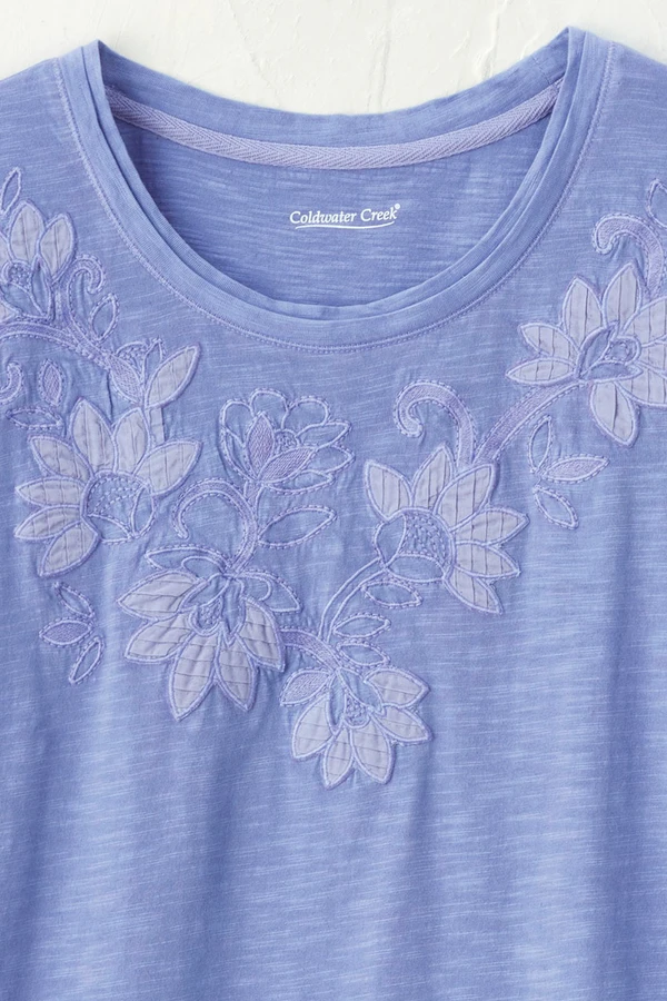 Swirling Petals Slub Tee