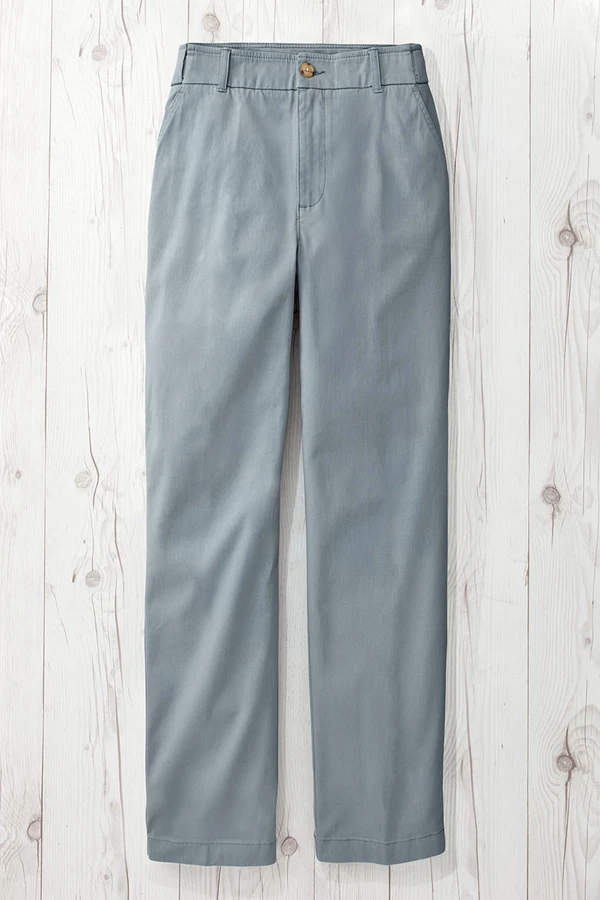Hidden Stretch-Waist Chino Crops