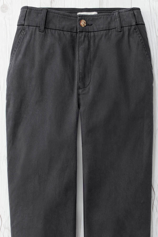 Hidden Stretch-Waist Chino Crops