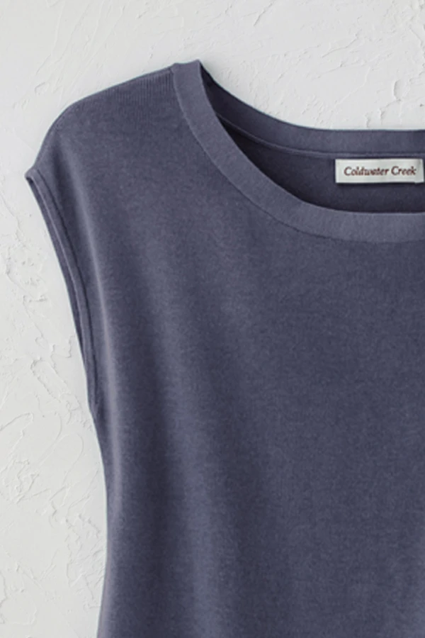 Cap-Sleeve Sweater Tee