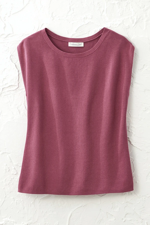 Cap-Sleeve Sweater Tee