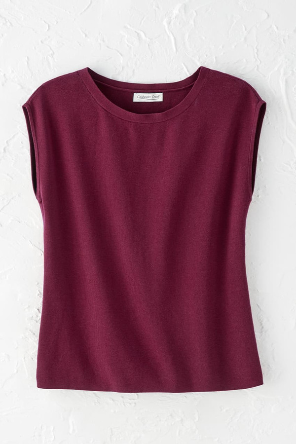 Cap-Sleeve Sweater Tee