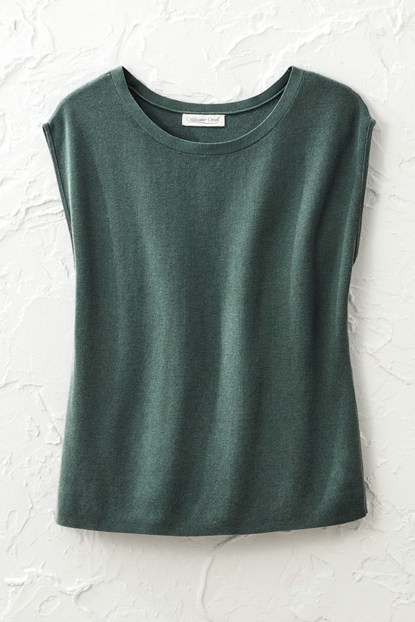 Cap-Sleeve Sweater Tee