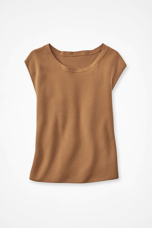 Cap-Sleeve Sweater Tee