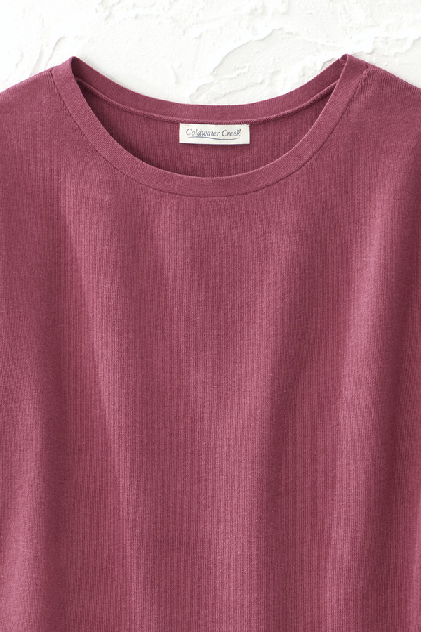 Cap-Sleeve Sweater Tee