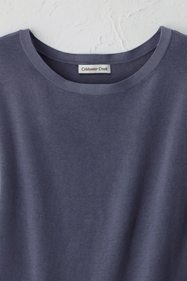 Cap-Sleeve Sweater Tee