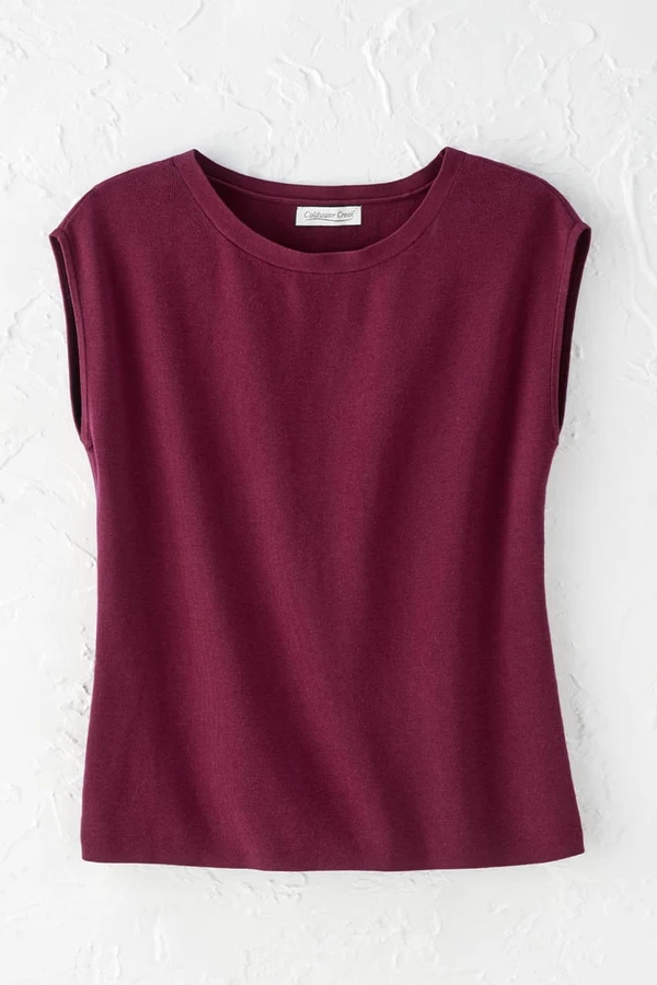 Cap-Sleeve Sweater Tee