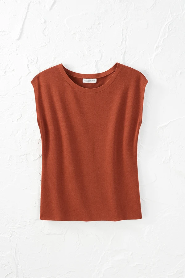 Cap-Sleeve Sweater Tee