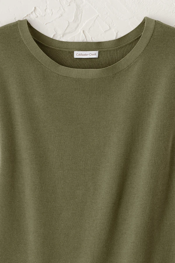Cap-Sleeve Sweater Tee