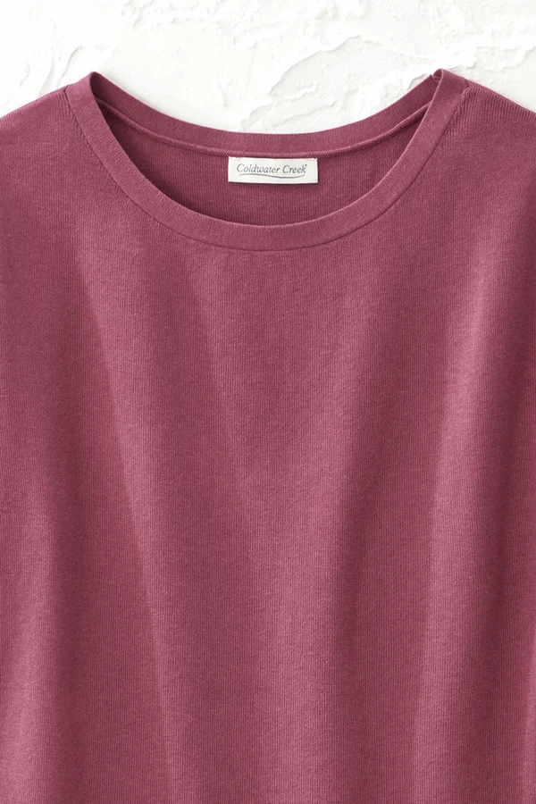 Cap-Sleeve Sweater Tee