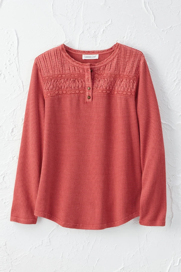 Textured Knit Henley