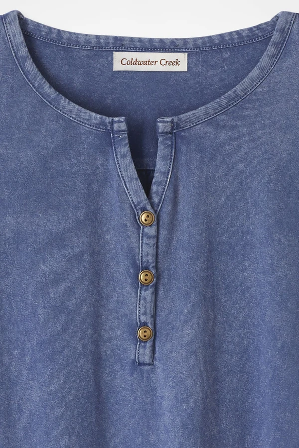 Vintage-Wash Henley