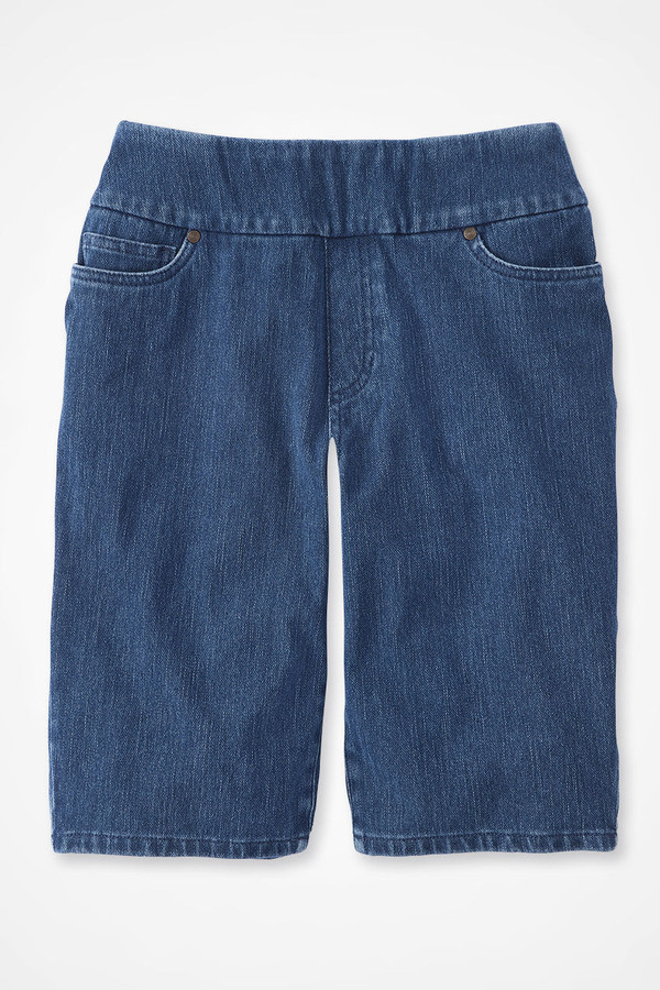 Knit Denim 11" Pull-On Shorts