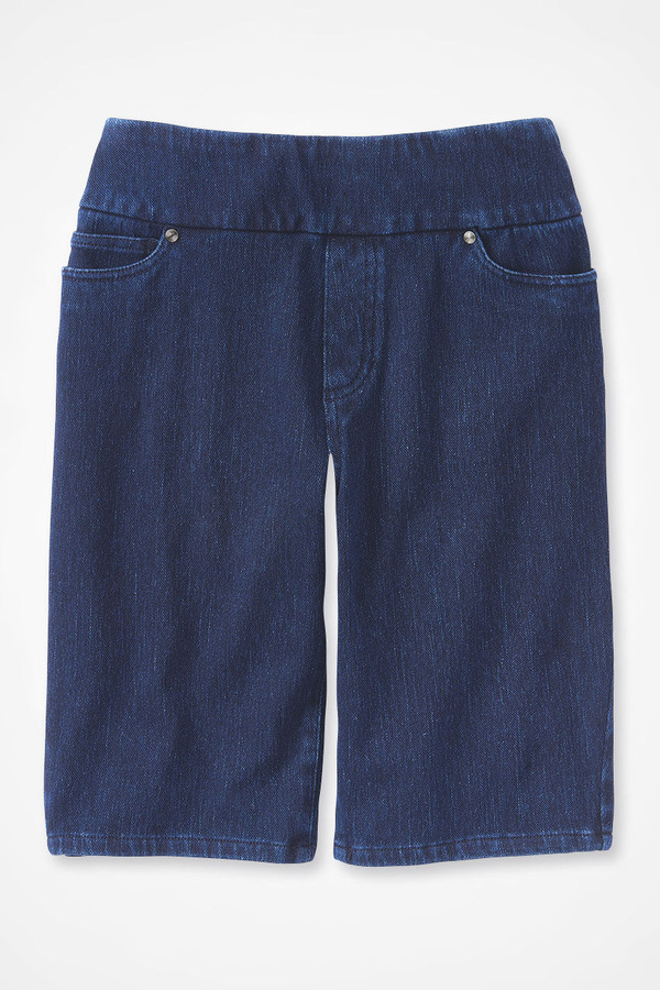 Knit Denim 11" Pull-On Shorts