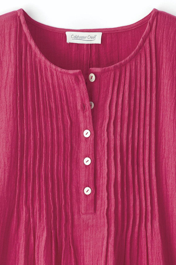 Summer Breeze Gauze Pintuck Top