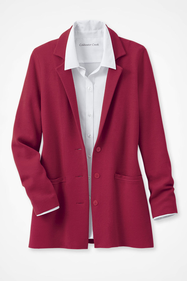 Knit Boyfriend Jacket - Coldwater Creek