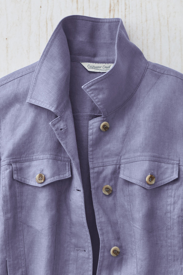 Journeys Lightweight Washable Linen Jacket - Coldwater Creek