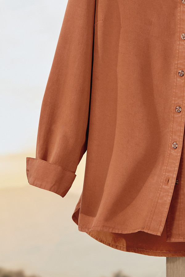 TENCEL™ Button Front Big Shirt