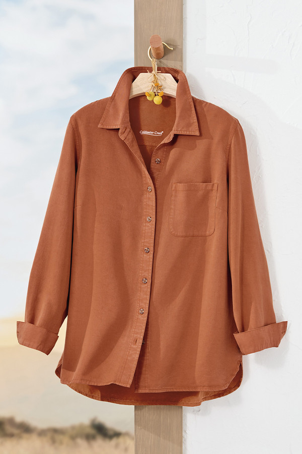 TENCEL™ Button Front Big Shirt