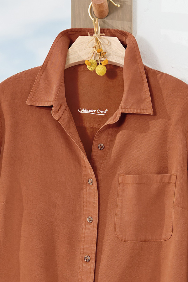 TENCEL™ Button Front Big Shirt