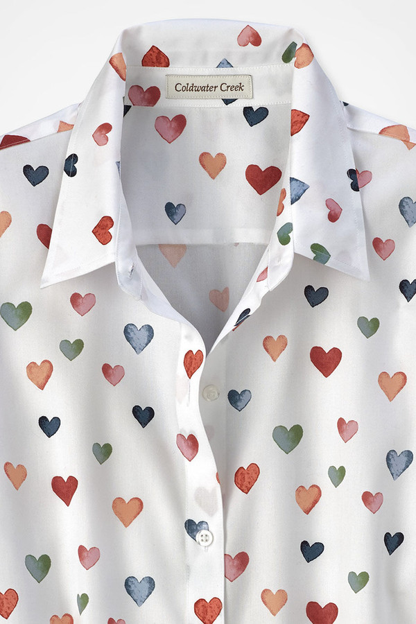 Confetti Hearts Long-Sleeve No-Iron Shirt