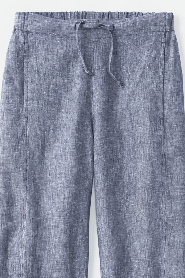 Cross Dye Linen Ankle Pants
