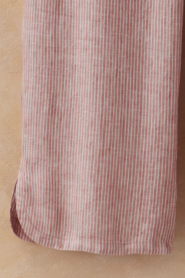 Striped Linen Wide-Leg Crops