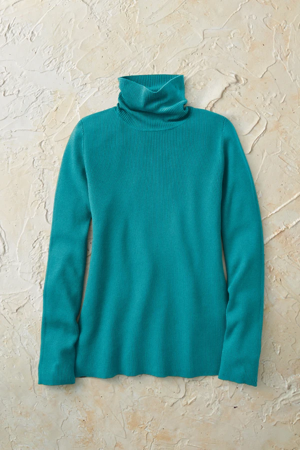 Ribbed Turtleneck Sweater