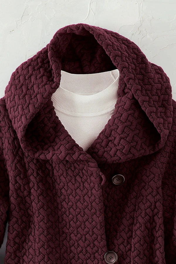 First Frost Textured Knit Coat