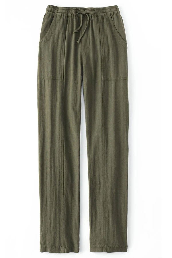 Jacquard Linen Pants