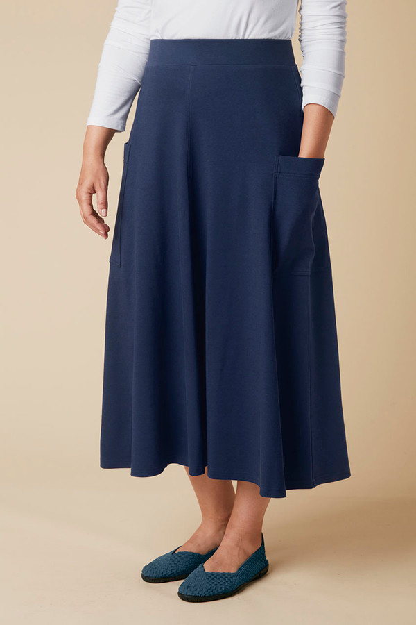 BRIEFING BS BASIC SKIRT ネイビー M Endless Comfort Pocket Skirt - Coldwater Creek