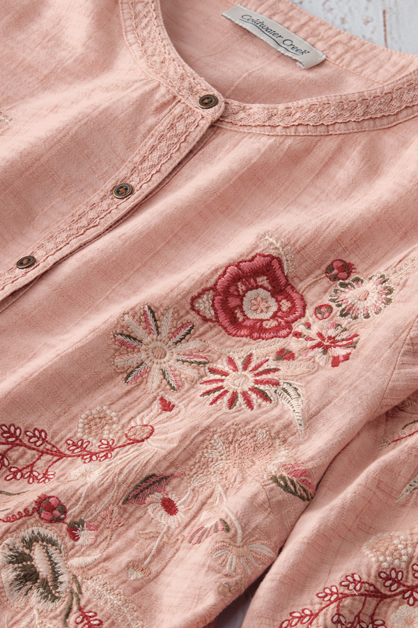 Flora Vista Embroidered Top - Coldwater Creek