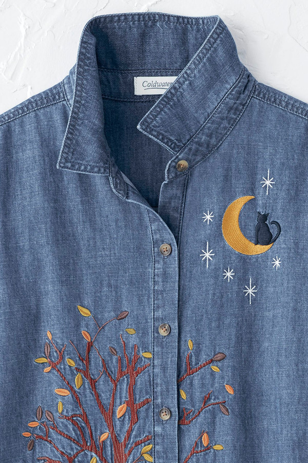 Fall Festival Denim Shirt - Coldwater Creek