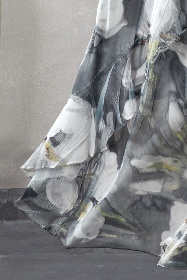 Midnight Magnolia Ruffle Dress by Komarov