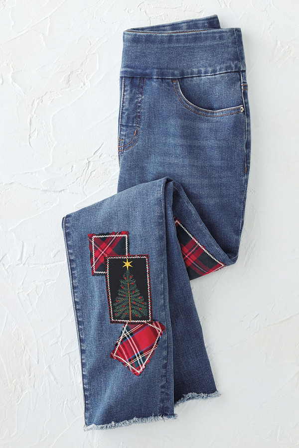 Pining for Patchwork Ankle Jeans