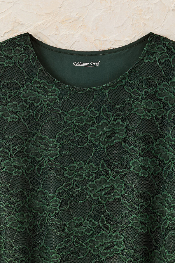 Cap-Sleeve Stretch Lace Tee