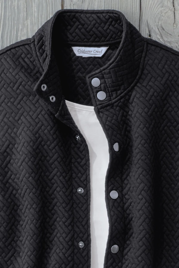 Tulip-Hem Jacquard Vest