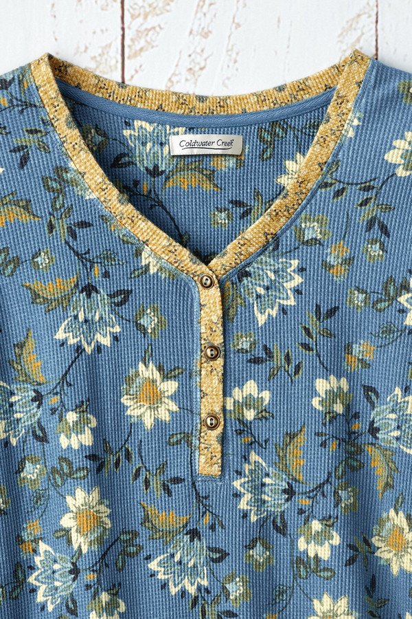 Mixed Print Waffle Tee