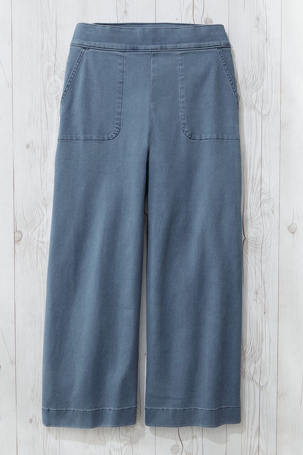 Wide-Leg Cropped Jeans