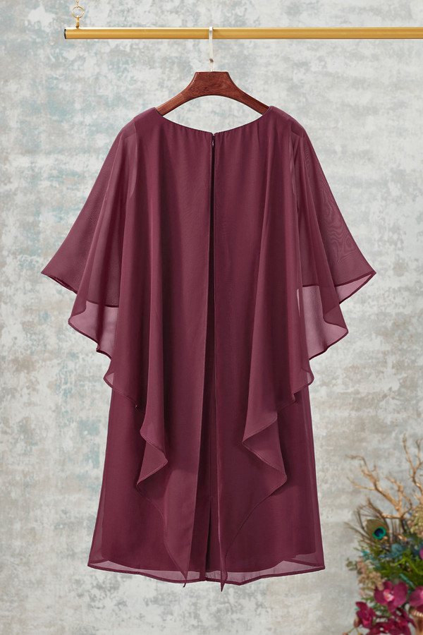 Charisma Chiffon Capelet Dress