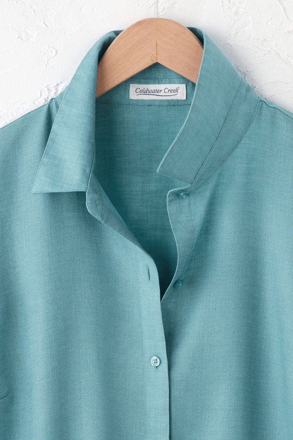 シャツ/ブラウス(長袖/七分) ito big collar linen  tops シャツ レディース シャツブラウス 春 夏 秋 リネン コットン 七分袖