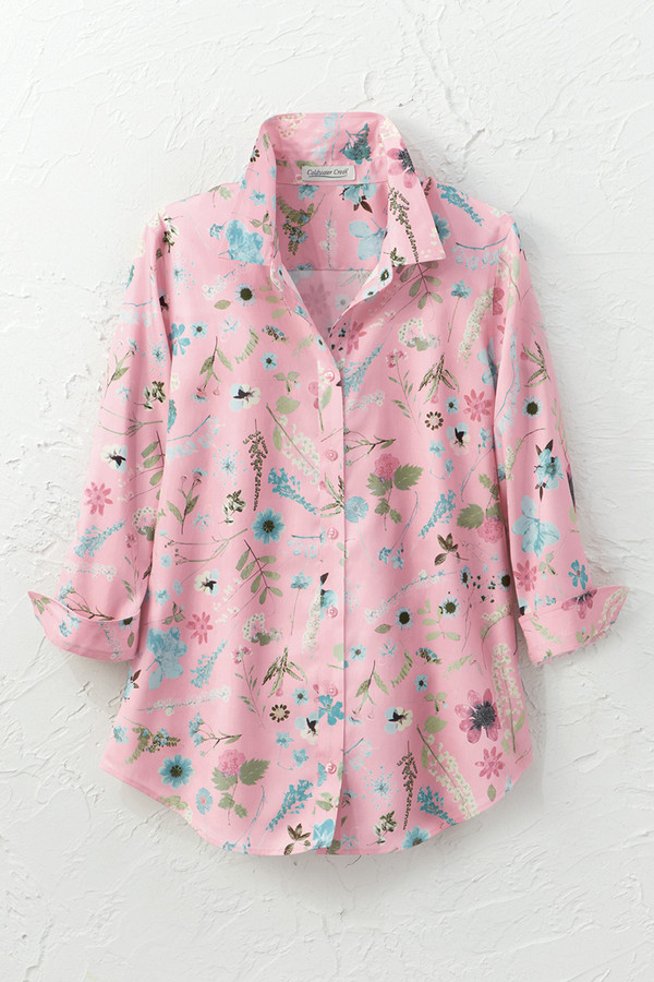 Signs of Spring 3/4-Sleeve No-Iron Shirt