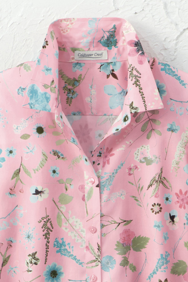 Signs of Spring 3/4-Sleeve No-Iron Shirt